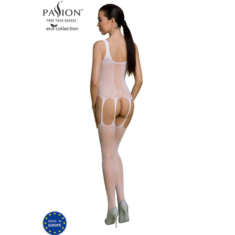 PASSION - ECO COLLECTION BODYSTOCKING ECO BS007 WHITE 1 