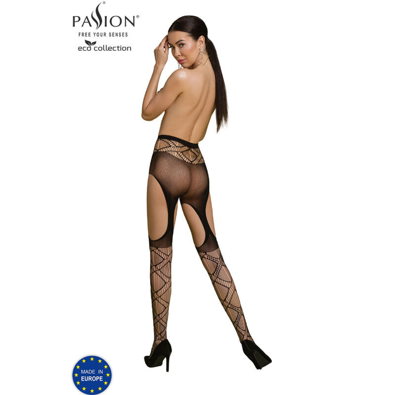 PASSION - COLLEZIONE ECO BODYSTOCKING ECO S005 NERO 1 