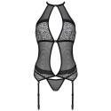 PASSION - CORSET SATARA LIGNE ÉROTIQUE NOIR S/M 3 