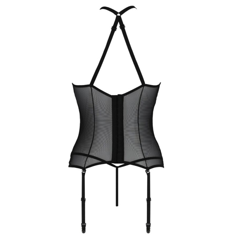 PASSION - CORSET SATARA LIGNE ÉROTIQUE NOIR S/M 4 