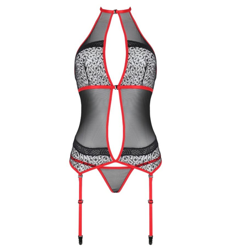 PASSION - CORSETTO SATARA LINEA EROTICA ROSSO S/M 2 