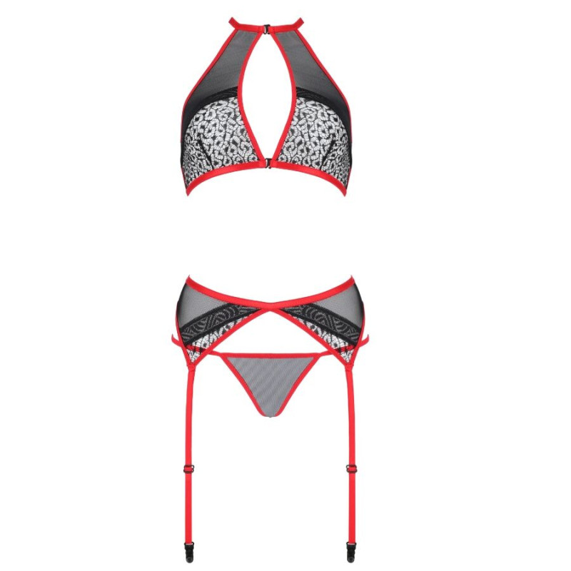 PASSION - SET SATARA LINEA EROTICA ROSSO S/M 3 