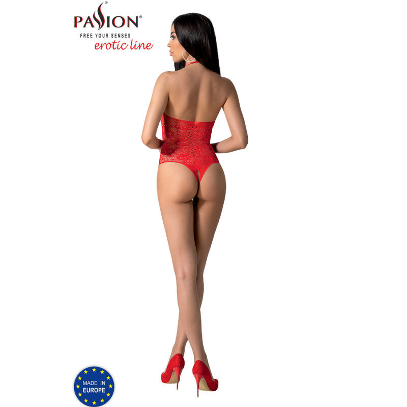 PASSION - BS094 BODYSTOCKING ROUGE TAILLE UNIQUE 3 