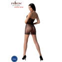 PASSION - BS096 SCHWARZER BODYSTOCKING, EINE GRÖSSE 3 