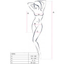 PASSION - BS096 WHITE BODYSTOCKING ONE SIZE 4 