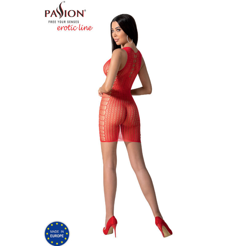 PASSION - BS097 ROTER BODYSTOCKING, EINE GRÖSSE 3 