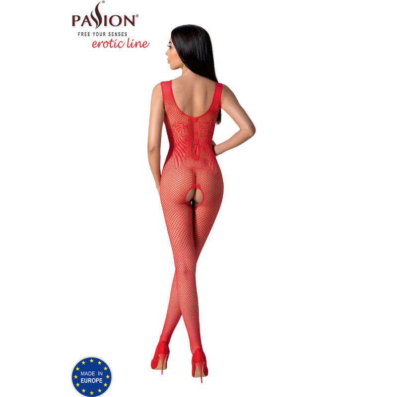 PASSION - BS098 ROTER BODYSTOCKING, EINE GRÖSSE 3 