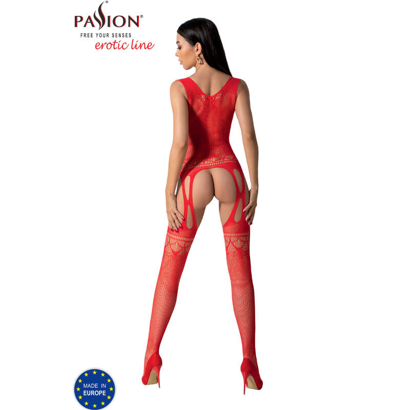 PASSION - BS099 ROTER BODYSTOCKING, EINE GRÖSSE 3 