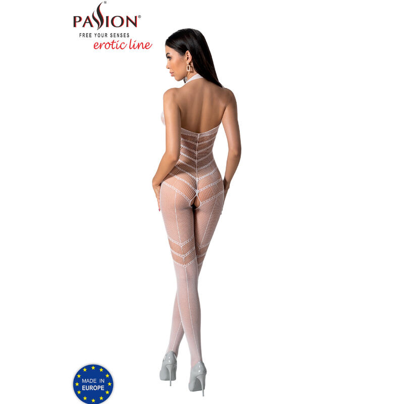 PASSION - BS100 WEISSER BODYSTOCKING, EINE GRÖSSE 3 