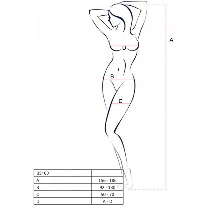 PASSION - BODYSTOCKING BLANC BS100 TAILLE UNIQUE 4 