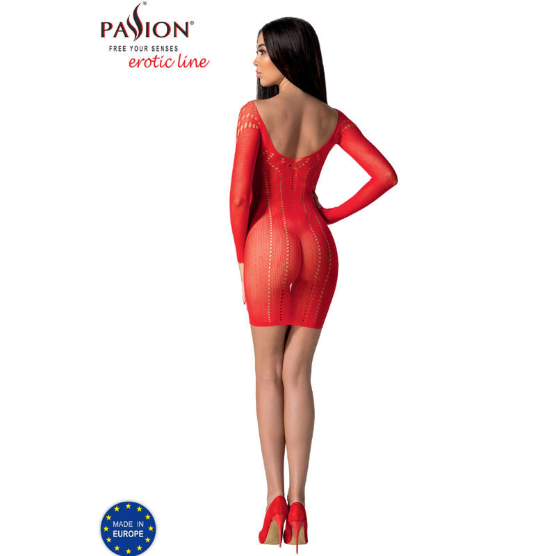 PASSION - BS101 BODYSTOCKING ROUGE TAILLE UNIQUE 3 