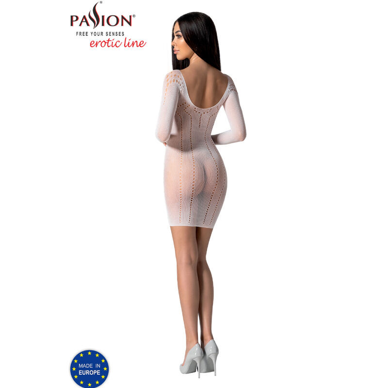 PASSION - BS101 WEISSER BODYSTOCKING, EINE GRÖSSE 3 