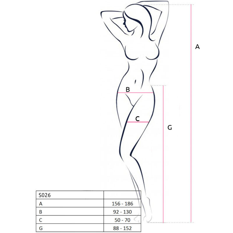 PASSION - S026 SCHWARZE STRUMPFSTRUMPFHOSE, EINE GRÖSSE 6 