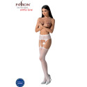 PASSION - S028 WHITE STOCKINGS WITH GARTER ONE SIZE 2 