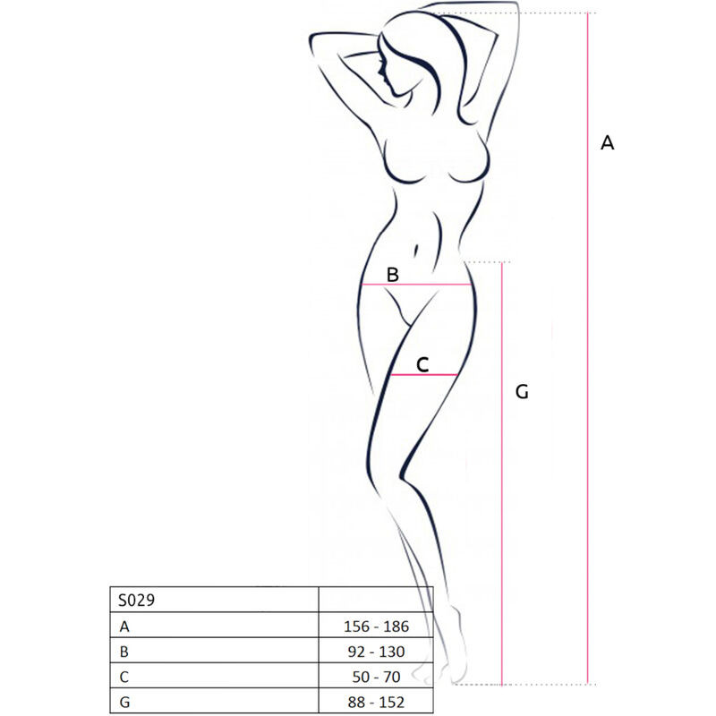 PASSION - S029 SCHWARZE STRUMPFSTRUMPFHOSE, EINE GRÖSSE 6 