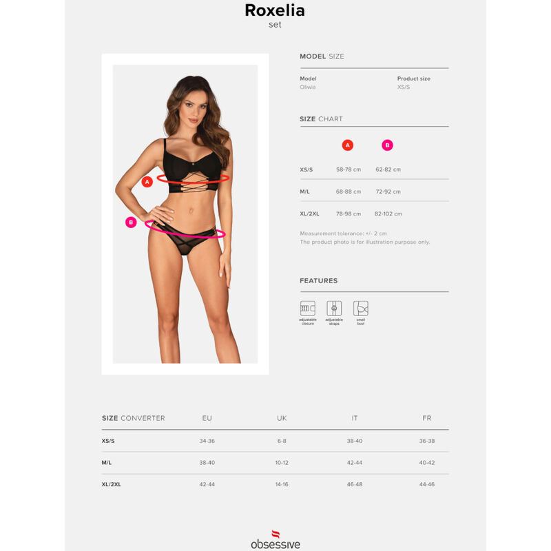 OBSESSIVE - ROXELIA SET ZWEITEILIG XS/S 6 