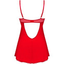 OBSESSIVE - CHEMISE & STRING INGRIDIA ROUGE XS/S 5 