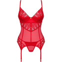 OBSESSIVE - CORSETTO E PERIZOMA INGRIDIA ROSSO M/L 4 