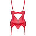 OBSESSIVE - CORSETTO E PERIZOMA INGRIDIA ROSSO M/L 5 