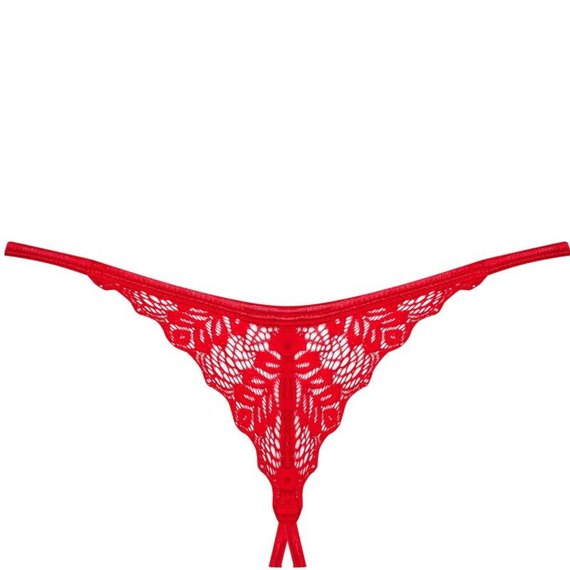 OBSESSIVE - INGRIDIA THONG CROTCHLESS RED XS/S 7 