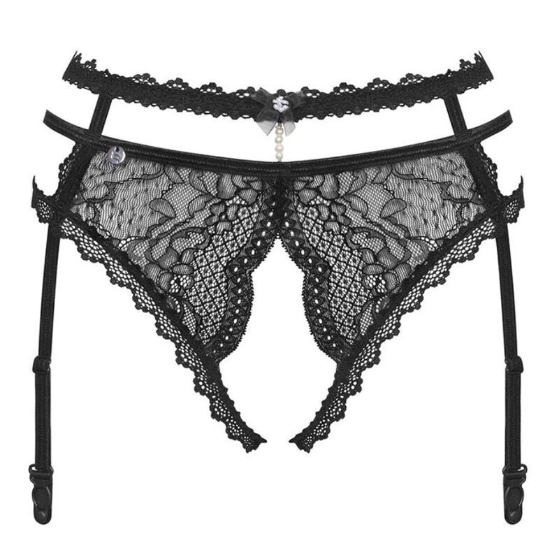 OBSESSIVE - PEARLOVE GARTER BELT BLACK XS/S 4 