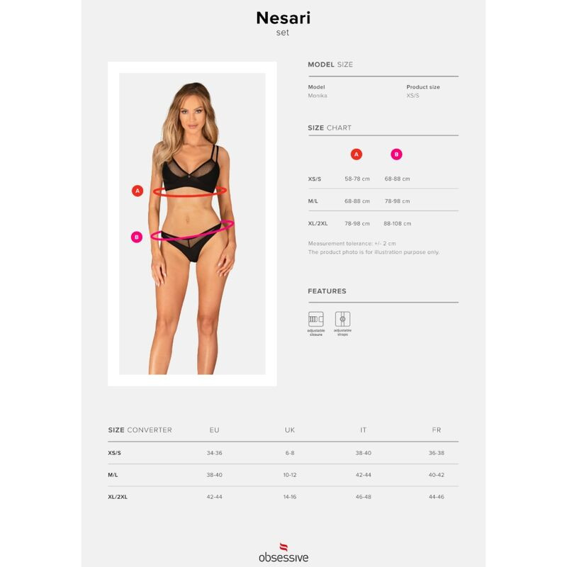 OBSESSIVE - NESARI SET TWO PIECES XS/S 6 