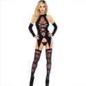 LEG AVENUE - SET 3 PIECES BODY + STOCKINGS + SLEEVES 1 