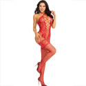 LEG AVENUE - BODYSTOCKING HALSHALTER ROTE HERZEN ROT 4 