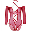 LEG AVENUE - BODY CROTHLESS CON ROSSO LUCIDO 8 