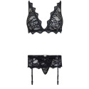 LIVCO CORSETTI FASHION - BELITA LC 90231 BH + HÖSCHE + STRUMPFGÜRTEL SCHWARZ S/M 4 