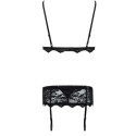 LIVCO CORSETTI FASHION - BELITA LC 90231 BRA + PANTY + GARTER BELT BLACK S/M 5 