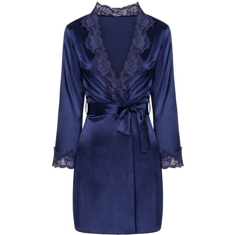 LIVCO CORSETTI FASHION - JACQUELINE LC 90249 DRESSING GOWN + SHIRT + PANTY NAVY BLUE S/M 4 