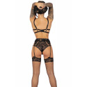 LIVCO CORSETTI FASHION - POJZON LC 90670 SOUTIEN-GORGE + PORTE-JARRETELLES + BAS + CULOTTE NOIR L/XL 1 