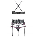 LIVCO CORSETTI FASHION - SNEHANA LC 90443 BRA + GARTER BELT + PANTY BLACK 3 