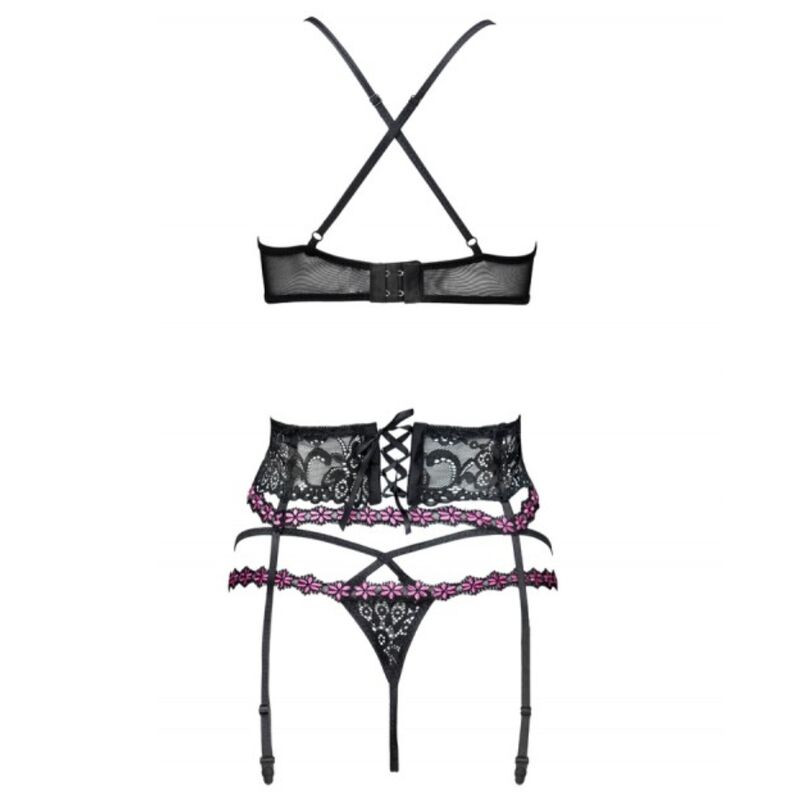 LIVCO CORSETTI FASHION - SNEHANA LC 90443 SOUTIEN-GORGE + JARRETIÈRE + CULOTTE NOIR 3 