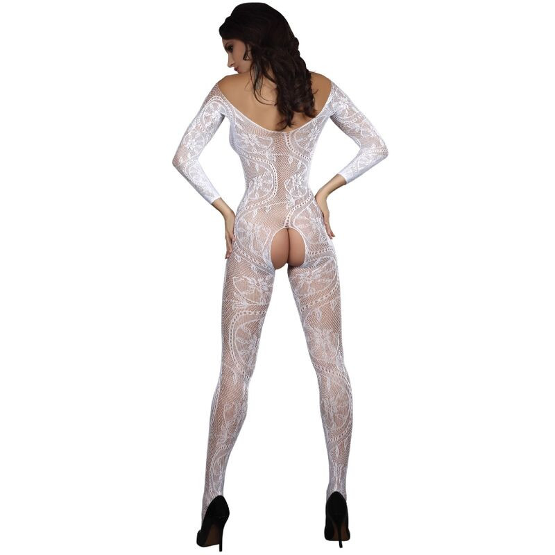 LIVCO CORSETTI FASHION - ZITA LC 17199 BODYSTOCKING CROCHLESS BLANC TAILLE UNIQUE 1 