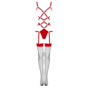 LIVCO CORSETTI FASHION - THIARA LC 20213 SET BODY + STOCKINGS RED S/M 5 