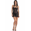 LIVCO CORSETTI FASHION - KROLINA LC 90734 CHEMISE + TANGA SCHWARZ S/M 2 