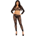 LEG AVENUE - ENSEMBLE HAUT COURT ET COLLANTS 3 