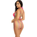 LEG AVENUE - SET TOP & PANTS FISHNET MULTICOLOR 1 