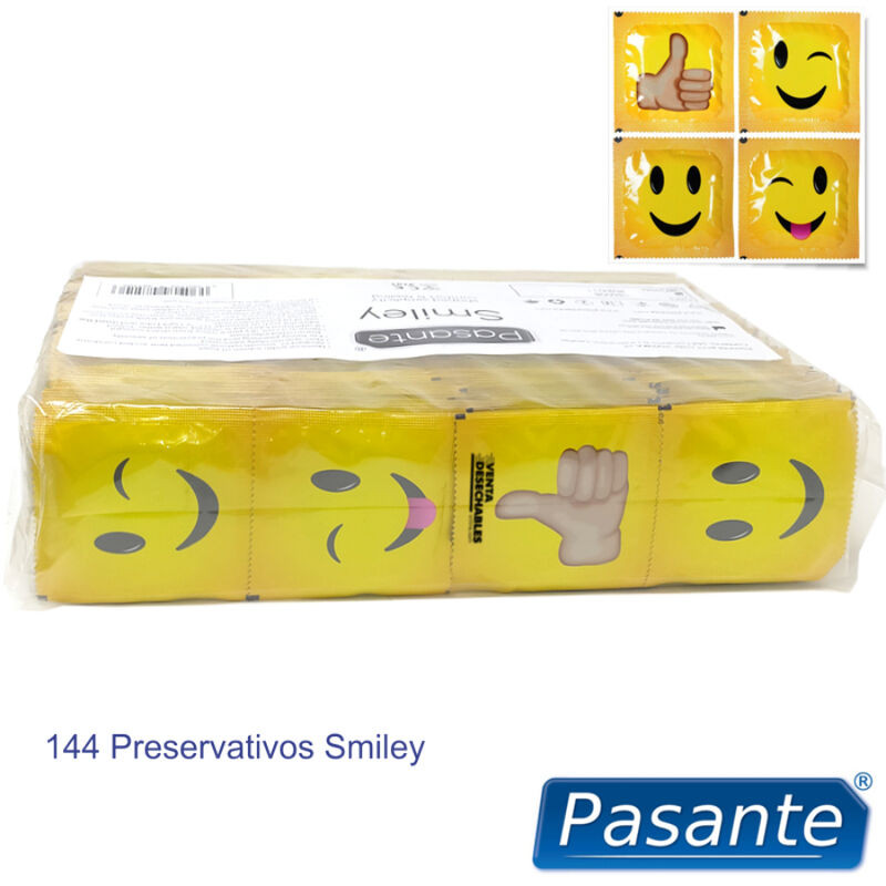 PASANTE - PRÉSERVATIFS SMILEY SAC 144 UNITÉS 2 