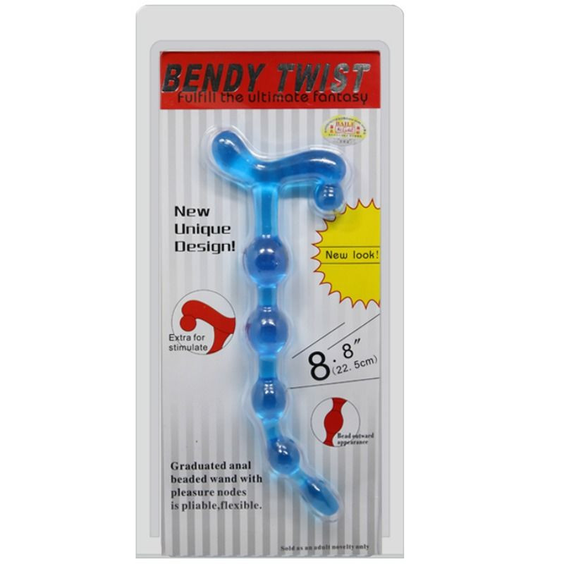 BAILE - BENDY TWIST BLUE ANAL BALLS 1 