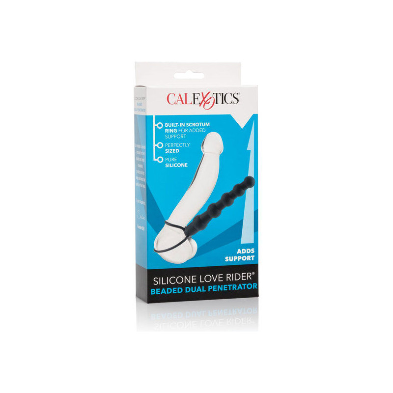 CALEXOTICS - DOPPIO PENETRATORE CON PERLINE NERO 1 