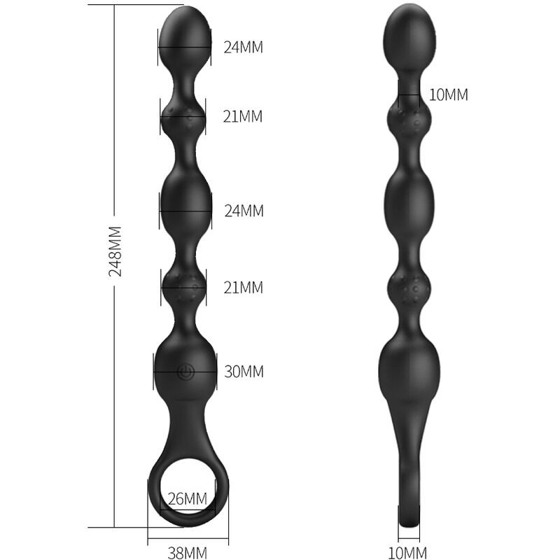 PRETTY LOVE - VAN ANAL BALLS 10 VIBRATIONS RECHARGEABLE SILICONE 5 