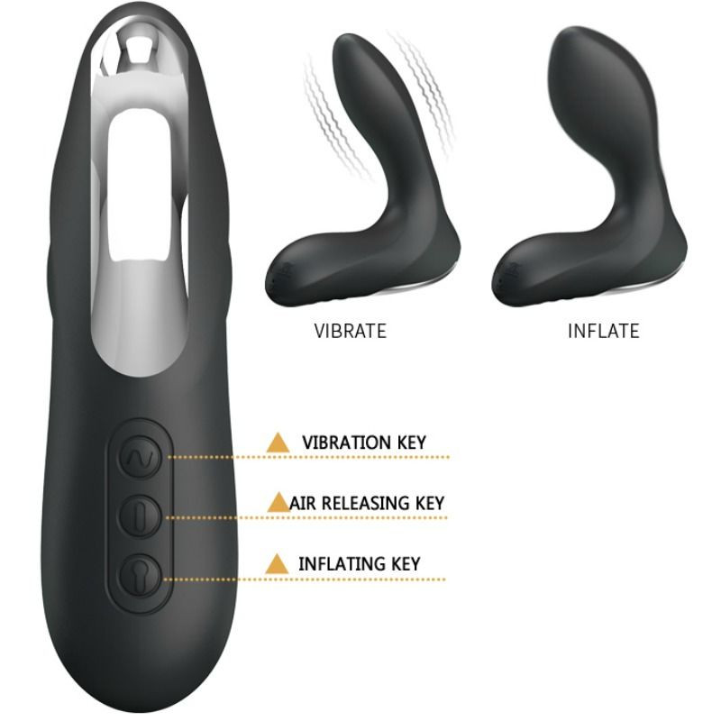 PRETTY LOVE - MASSEUR PROSTATIQUE GONFLABLE LEONARD AVEC VIBRATION 6 