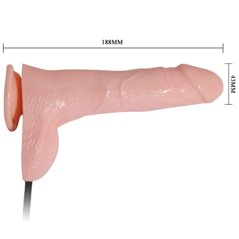 BAILE - DILDO VIBRANTE E GONFIABILE REALISTICO 18.8 CM 8 