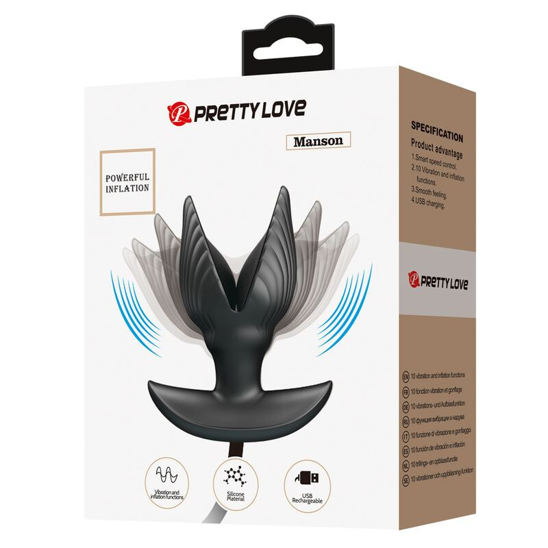 PRETTY LOVE - INFLATABLE & RECHARGEABLE ANAL PLUG 8 