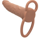 CALEXOTICS - PERFORMANCE MAXX RECHARGABLE DUAL PENETRATOR BROWN SKIN 7 