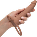 CALEXOTICS - PERFORMANCE MAXX RECHARGABLE DUAL PENETRATOR BROWN SKIN 10 