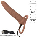 CALEXOTICS - PERFORMANCE MAXX RECHARGABLE DUAL PENETRATOR BROWN SKIN 13 